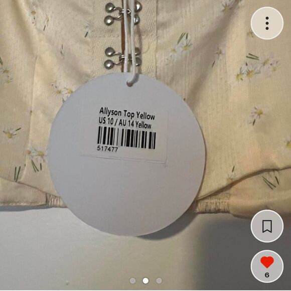 Princess Polly Allyson Womens size 10 Going Out Summer Y2K Top - Picture 3 of 3